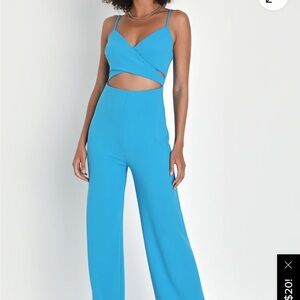 Lulus Out All Night jumpsuit with cutouts